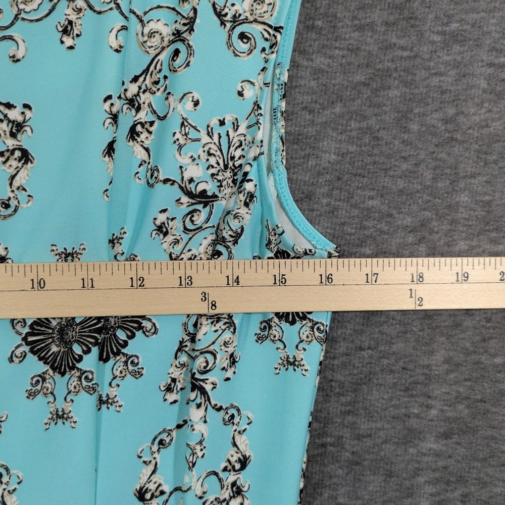 Danny and Nicole Blue Ombre Paisley Sleeveless Fit Flare Dress Size 10 - Picture 6 of 10